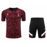 AC Milan Red Training Suit (Jersey + Short) Men's 2021/22