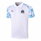 2020/2021 Olympique Marseille Soccer Polo Jersey All White - Mens