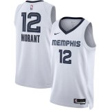 Memphis Grizzlies 2022/2023 White SwingMens Jersey Association Edition Mens (MORANT #12)