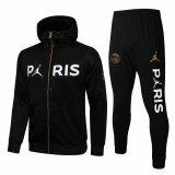 PSG x Jordan Hoodie Black III Training Suit(Jacket + Pants) Mens 2021/22