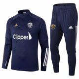 2020-2021 Leeds United Navy Half Zip Soccer Training Suit