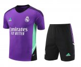 Real Madrid Purple Training Jersey + Short Mens 2023/24