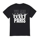 PSG Black WE ARE PARIS T-Shirt Mens 2021/22