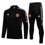 Manchester United Black Training Suit Mens 2021/22