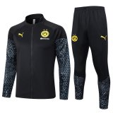 Borussia Dortmund Black Print Training Jacket + Pants Mens 2023/24