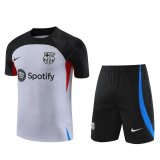 Barcelona Light Grey Training Jersey + Short Mens 2023/24