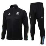 Real Madrid Black Training Jacket + Pants Mens 2023/24