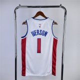 Detroit Pistons White Swingman Jersey - Association Edition Mens 2023/24 IVERSON #1