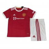 Manchester United Home Jersey + Short Kids 2021/22