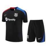 Barcelona Black Training Jersey + Short Mens 2024/25