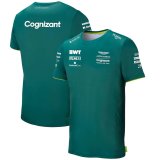 Aston Martin Cognizant F1 Official Team 2021 Green Soccer T-Shirt Mens