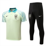 Brazil Grass Green Training Suit Polo + Pants Mens 2022/23