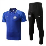 Chelsea Blue Training Suit Polo + Pants Mens 2022/23