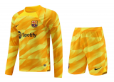 Barcelona Goalkeeper Yellow Jersey + Short Mens 2023/24 #Long Sleeve