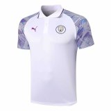 2020/2021 Manchester City White III Men's Soccer Polo Jersey Shirt