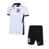 2020/2021 Corinthians Home White Kids Soccer Jersey Kit(Shirt + Short)