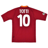 AS Roma Home Jersey Mens 2000/2001 #Retro Totti #10
