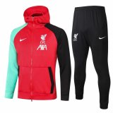 2020/2021 Liverpool Hoodie Red Men's Soccer Training Suit Jacket + Pants