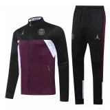 2020-2021 PSG Purple - Black Jacket Soccer Training Suit