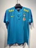 Brazil Sky Blue Polo Jersey Mens 2022