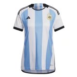 Argentina 3-Star Home World Cup Champions Jersey Womens 2023