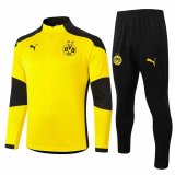 2020-2021 Borussia Dortmund Yellow Half Zip Soccer Training Suit