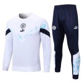 Manchester City White - Royal Training Suit Mens 2022/23