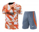 Inter Milan Orange Training Jersey + Short Mens 2023/24