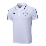 Cruzeiro White Polo Jersey Mens 2023/24