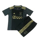2020/2021 Ajax 50th Anniversary Third Black Kids Soccer Jersey Kit(Shirt + Short)