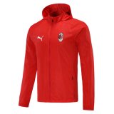 AC Milan Red All Weather Windrunner Soccer Jacket Mens 2020/21