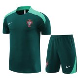 Portugal Green Training Jersey + Short Mens 2024