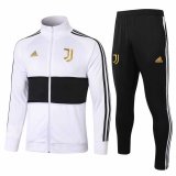 2020-2021 Juventus White-Black Jacket Soccer Training Suit