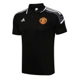 Manchester United UEFA Black Polo Jersey Mens 2021/22