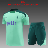 Tottenham Hotspur Light Green Training Jersey + Short Kids 2024/25