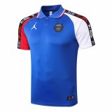 2020-2021 PSG X Jordan Blue Soccer Polo Jersey