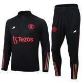 Manchester United Black Training Suit Mens 2023/24