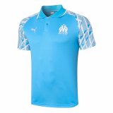 2020/2021 Olympique Marseille Soccer Polo Jersey All Blue - Mens