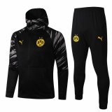 Borussia Dortmund Hoodie Black Training Suit (Jacket + Pants) Mens 2020/21