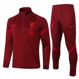 2020-2021 Liverpool Burgundy Jacket Soccer Training Suit