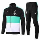 2020-2021 Liverpool Black-Green-White Jacket Soccer Training Suit
