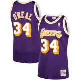 Los Angeles Lakers 1996-1997 Mitchell & Ness Purple Jersey Hardwood Classics Mens (O'NEAL #34)