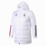 2020/2021 Real Madrid White Soccer Winter Jacket Men's