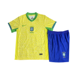 Brazil Home Jersey + Short Kids 2024