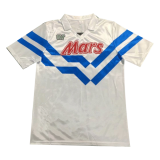 88/89 Napoli Away White Retro Soccer Jersey Shirt Men
