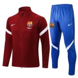 Barcelona Maroon Training Suit (Jacket + Pants) Mens 2021/22