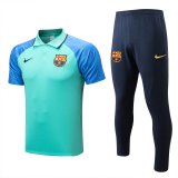 Barcelona Green Training Suit Polo + Pants Mens 2022/23