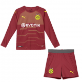 Borussia Dortmund 18-19 Cup Third Red LS Kids Soccer Jersey+Short
