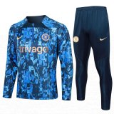Chelsea Blue Training Sweatshirt + Pants Mens 2023/24