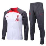 Liverpool White Training Suit Jacket + Pants Mens 2022/23